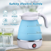 Foldable Travel Electric Kettle-blue Color